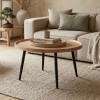 MATRIX Coffee Table D.70x52cm Natural/Metal Black