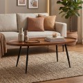 MATRIX Coffee Table 120x60x46cm Walnut/Metal Black