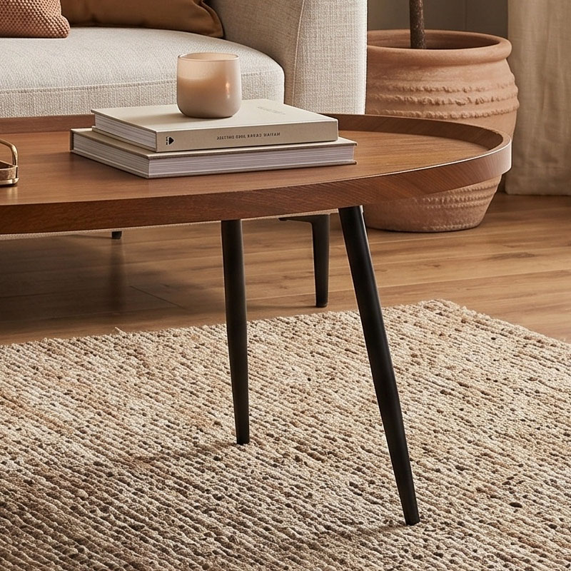 MATRIX Coffee Table 120x60x46cm Walnut/Metal Black