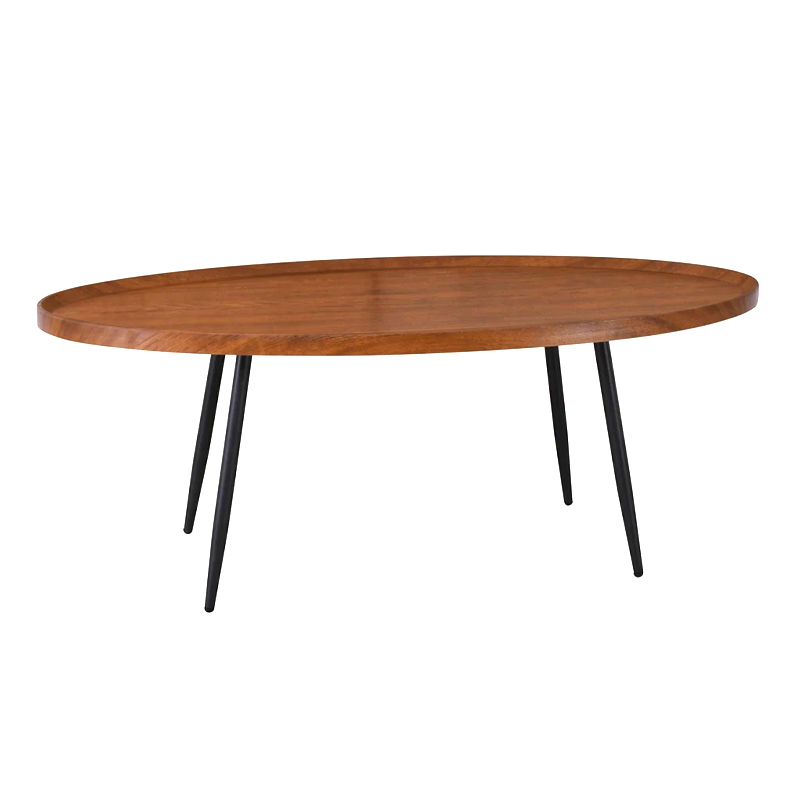 MATRIX Coffee Table 120x60x46cm Walnut/Metal Black
