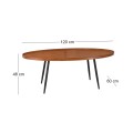 MATRIX Coffee Table 120x60x46cm Walnut/Metal Black
