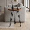 MATRIX Coffee Table D.45x55cm Walnut/Metal Black