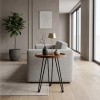 MATRIX Coffee Table D.45x55cm Walnut/Metal Black