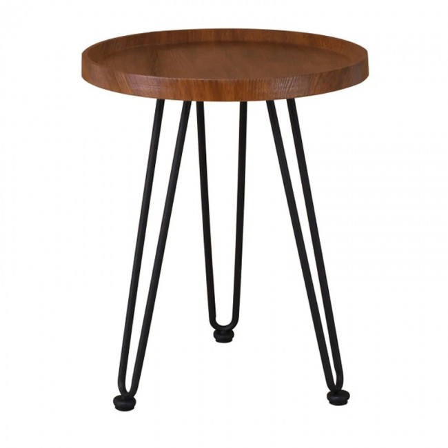 MATRIX Coffee Table D.45x55cm Walnut/Metal Black