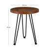 MATRIX Coffee Table D.45x55cm Walnut/Metal Black