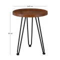MATRIX Coffee Table D.45x55cm Walnut/Metal Black