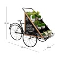 DECO BLACK METAL BICYCLE CART 165Χ68Χ168CM
