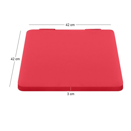 CHAIR Seat Cushion 42x42/3cm Red
