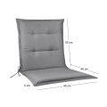 FLAP Low Cushion Grey 100(45+55)x45/5 cm