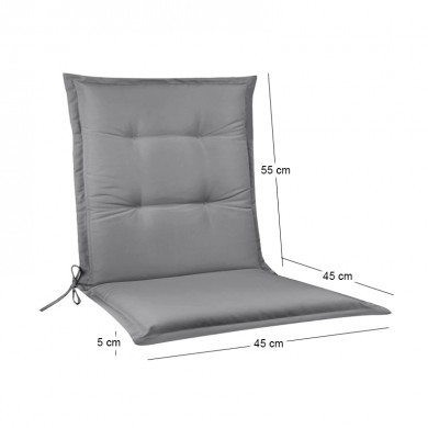 FLAP Low Cushion Grey 100(45+55)x45/5 cm