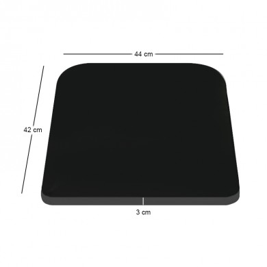 SALSA for Chair and Bar Stool Cushion Black Fabric (3cm)