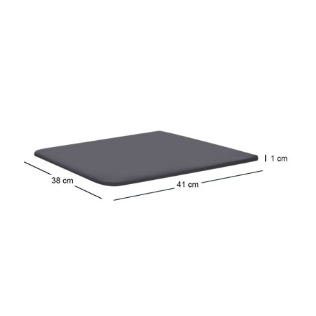 NEXUS Armchair Cushion, Black Pu 41x38/1cm