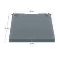 Μαξιλάρι Seat από ύφασμα σε χρώμα γκρι 45x45x5εκ