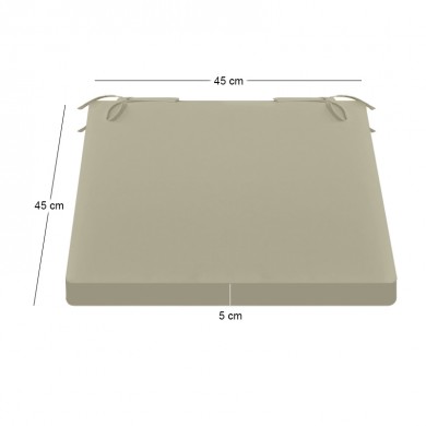 SEAT Cushion 45x45/5cm Light Brown (Beige)