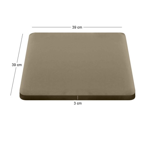 Μαξιλάρι Stool με επένδυση από ύφασμα σε χρώμα cappuccino 39x39x3εκ.