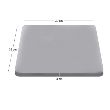 STOOL Seat Cushion 39x39/3cm Grey