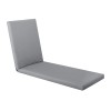 SUNLOUNGER Cushion Grey Fabric (Water Repellent) 196x60/7 Velcro