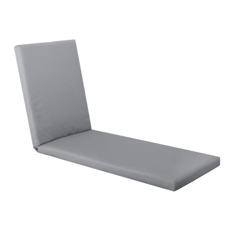 SUNLOUNGER Cushion Grey Fabric (Water Repellent) 196x60/7 Velcro