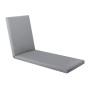 SUNLOUNGER Cushion Grey Fabric (Water Repellent) 196x60/7 Velcro
