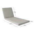 VERANO Cushion 208x69/8 Sandy Water Repellent Velcro