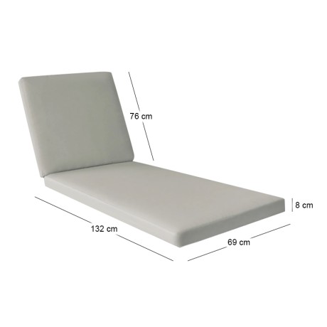 VERANO Cushion 208x69/8 Sandy Water Repellent Velcro