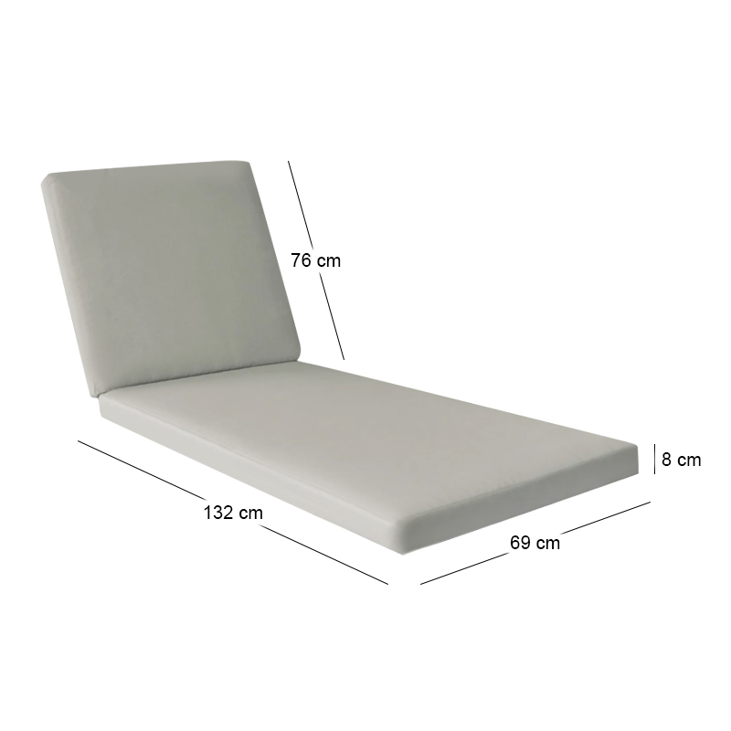 VERANO Cushion 208x69/8 Sandy Water Repellent Velcro