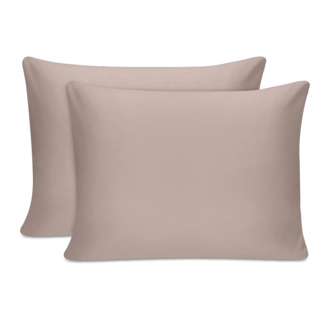 Μαξιλαροθήκες ύπνου Tonne Cotton Box Σετ 2 τμχ χρώμα μπεζ 50x80εκ.