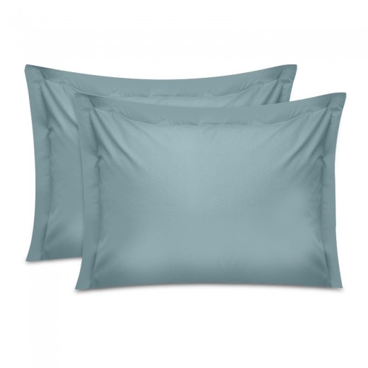 Μαξιλαροθήκες ύπνου Tonne Cotton Box Σετ 2 τμχ χρώμα μπλε 50x70+5εκ.