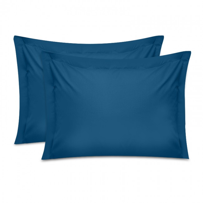 Μαξιλαροθήκες ύπνου Tonne Cotton Box Σετ 2 τμχ χρώμα πετρόλ 50x70+5εκ.