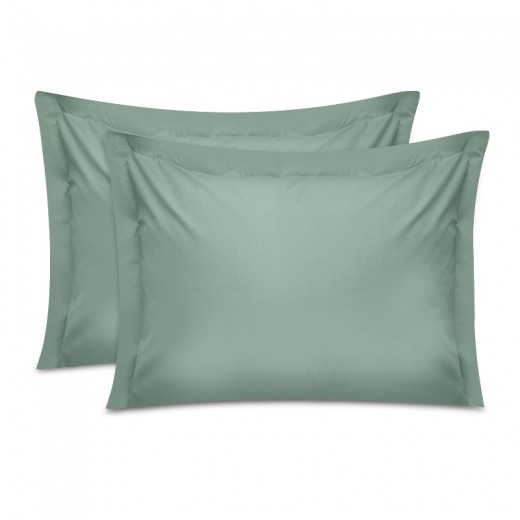 Μαξιλαροθήκες ύπνου Tonne Cotton Box Σετ 2 τμχ χρώμα πράσινο 50x70+5εκ.