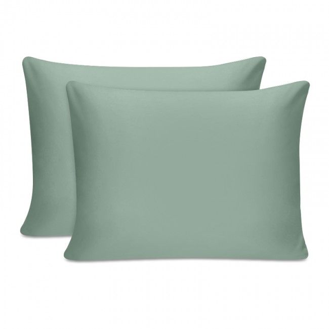 Μαξιλαροθήκες ύπνου Tonne Cotton Box Σετ 2 τμχ χρώμα πράσινο 50x80εκ.