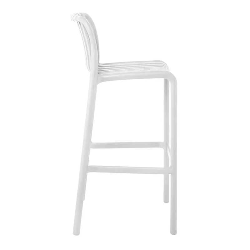 MODA Stackable Bar Stool-Pro PP-UV White