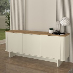 Μπουφές Bohema Megapap χρώμα ivory - sepet oak 180x47x76,6εκ. Μπουφές Bohema Megapap χρώμα ivory - sepet oak 180x47x76,6εκ.