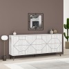 Μπουφές Dune Megapap χρώμα λευκό αντικέ 184x35x77,4εκ.