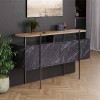 Μπουφές Hanley Megapap χρώμα μαύρο εφέ μαρμάρου 150x38x86,2εκ.