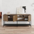 Amira Megapap melamine concole in walnut Ud - black wood 180x40x80cm.