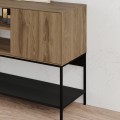 Amira Megapap melamine concole in walnut Ud - black wood 180x40x80cm.