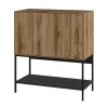 Μπουφές Amira Megapap χρώμα καρυδί Ud - black wood 80x40x90εκ.