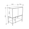 Μπουφές Amira Megapap χρώμα καρυδί Ud - black wood 80x40x90εκ.