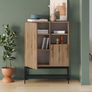 Amira Megapap melamine concole in walnut Ud - black wood 90x40x125cm.