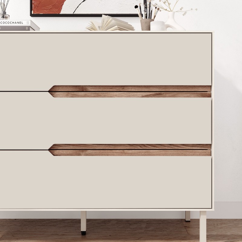 Arch Megapap melamine concole in sandstone color 150x40x78.4cm.