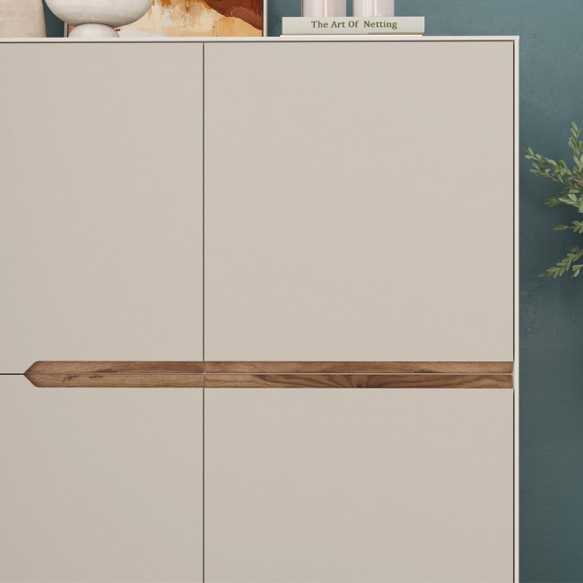 Arch Megapap melamine concole in sandstone color 98x40x120,5cm.