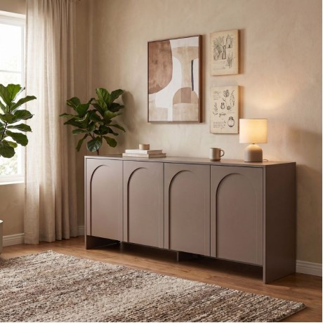 Μπουφές Aurelia Megapap χρώμα μόκα 180x45x80εκ.