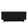 Μπουφές Bohema Megapap χρώμα μαύρο - sepet oak 180x47x76,6εκ.