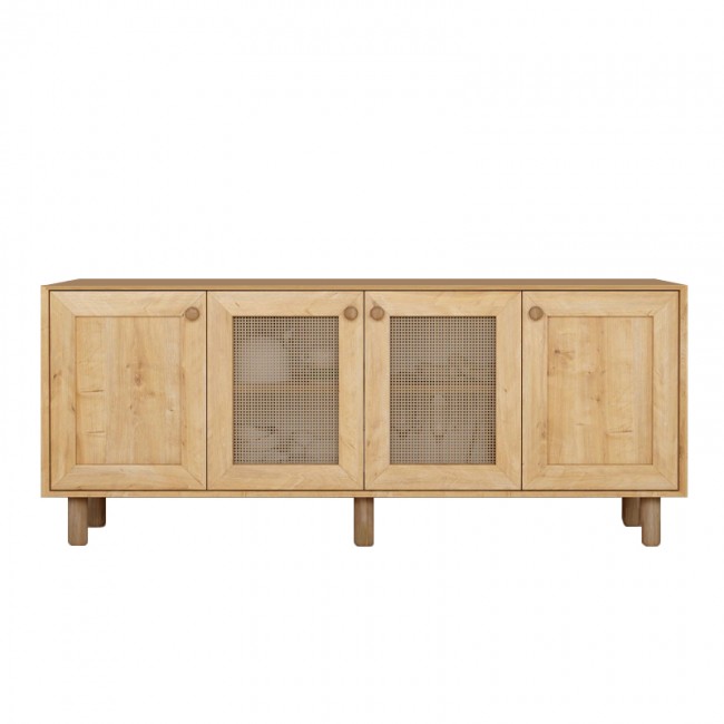 Μπουφές Bohemian Megapap χρώμα φυσικό οξιάς 180x40x75εκ.