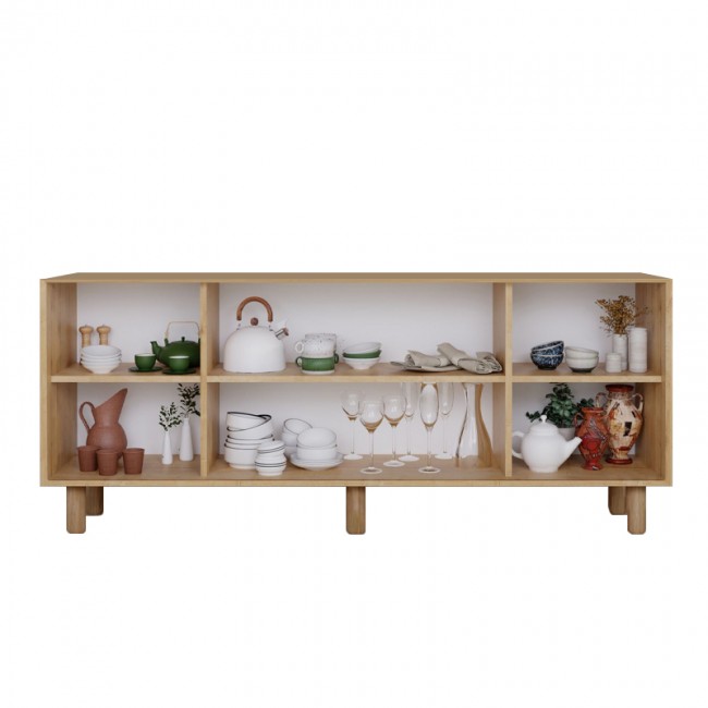 Μπουφές Bohemian Megapap χρώμα φυσικό οξιάς 180x40x75εκ.