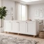 Bohemian Megapap melamine console in white - oak color 180x40x75cm.