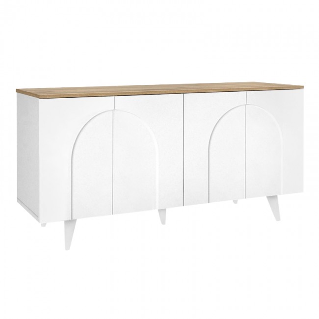 Μπουφές Bono Megapap χρώμα λευκό - sepet oak 150x45x74,6εκ.