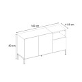 Μπουφές Cailin Megapap χρώμα sandstone - sepet oak 140x41,8x80εκ.