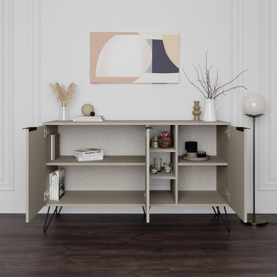 Clara Megapap melamine buffet in sandstone color 142x35,6x83cm.